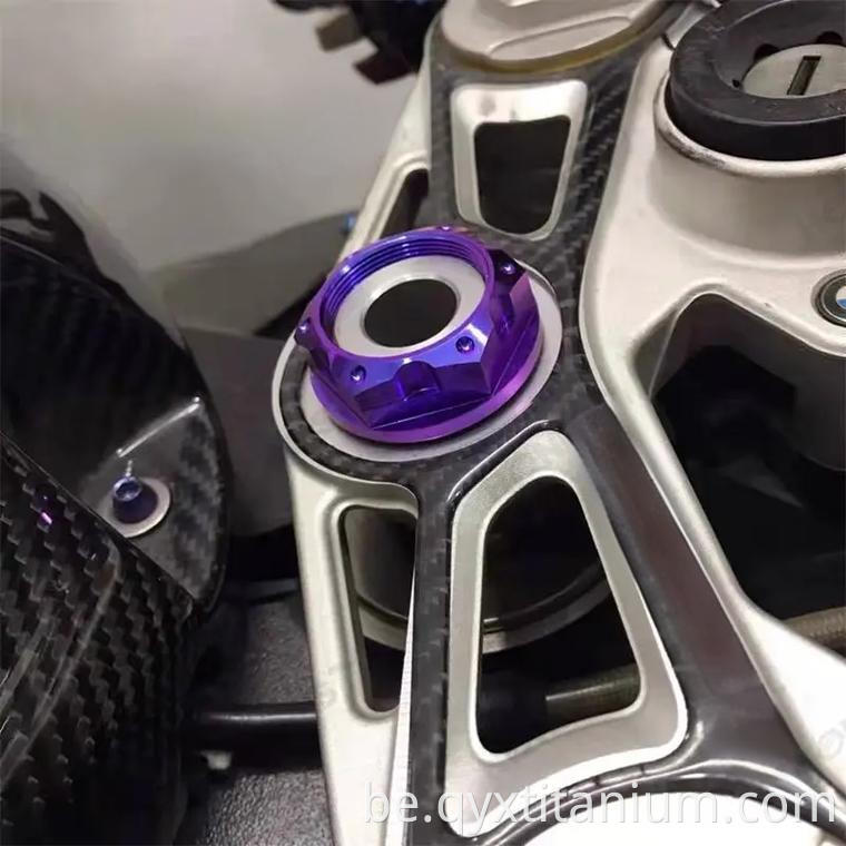 Тытанавы фланцавы арэх з восі Titanium Flanged Axle Nut